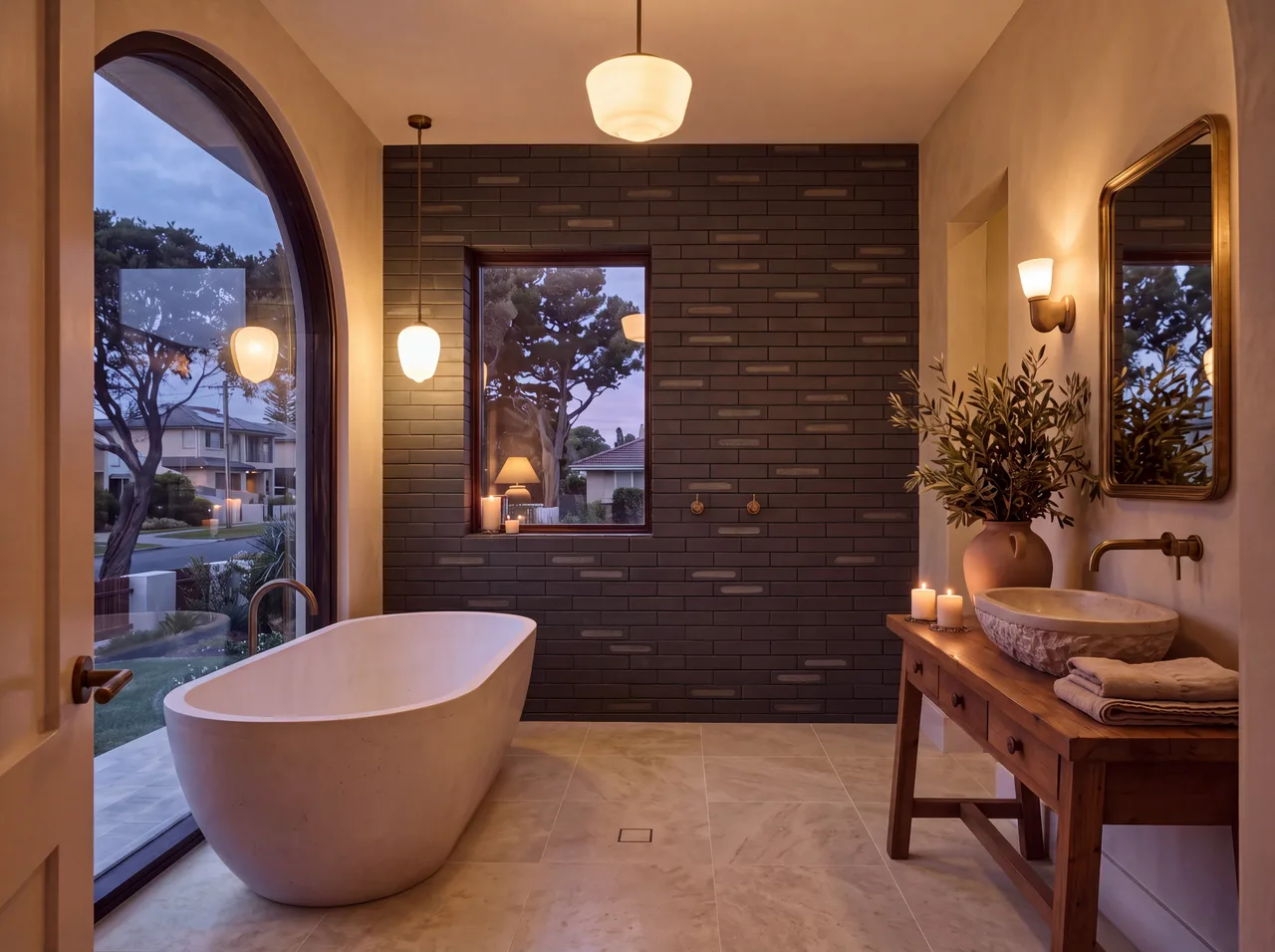 Feature wall in Cortile, Verde Decor